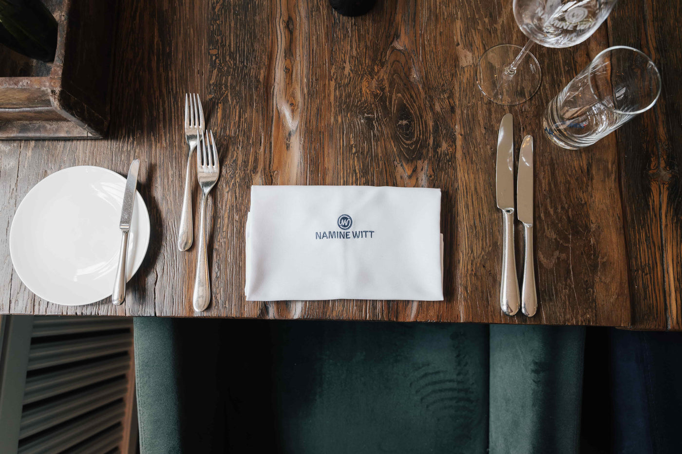 Gedeckter Tisch im Fine Dining Restaurant in der Namine Witt auf Föhr